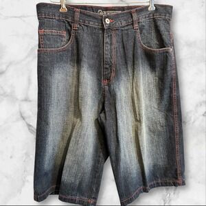 Vintage South pole Denim Shorts Men's‎ Size 36 Blue Baggy Y2K
